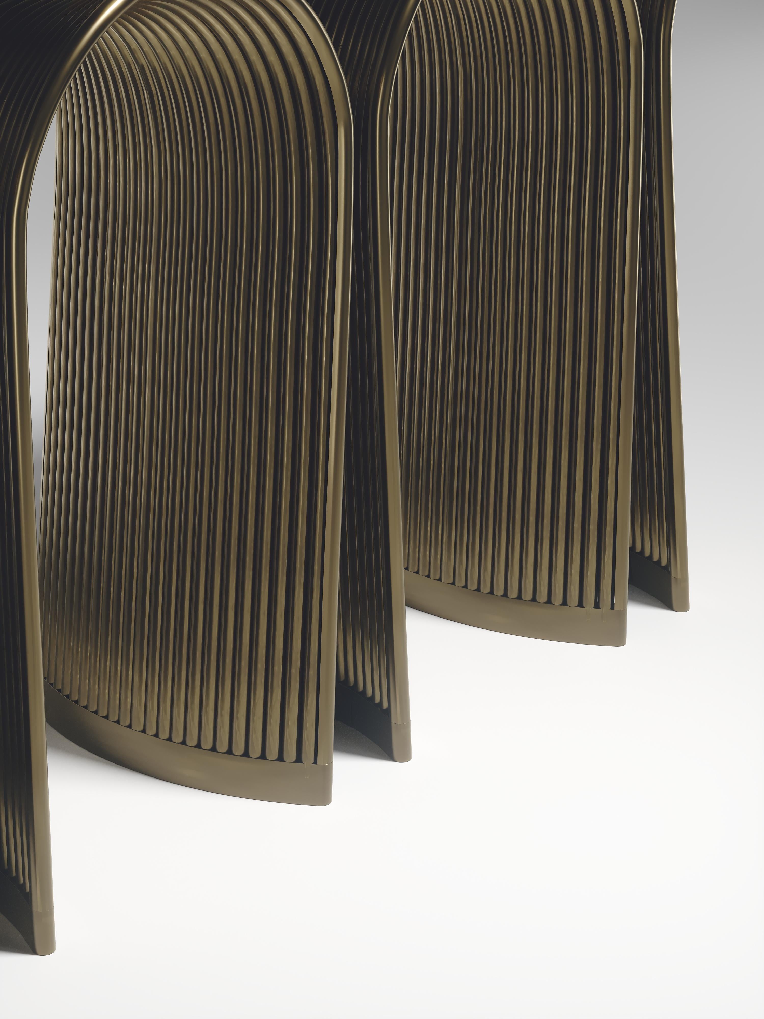 XXIe siècle et contemporain Shagreen Console with Bronze-Patina Brass Details by R&Y Augousti en vente