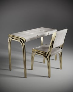 Shagreen Desk with Bronze-Patina Brass Accents by R&Y Augousti