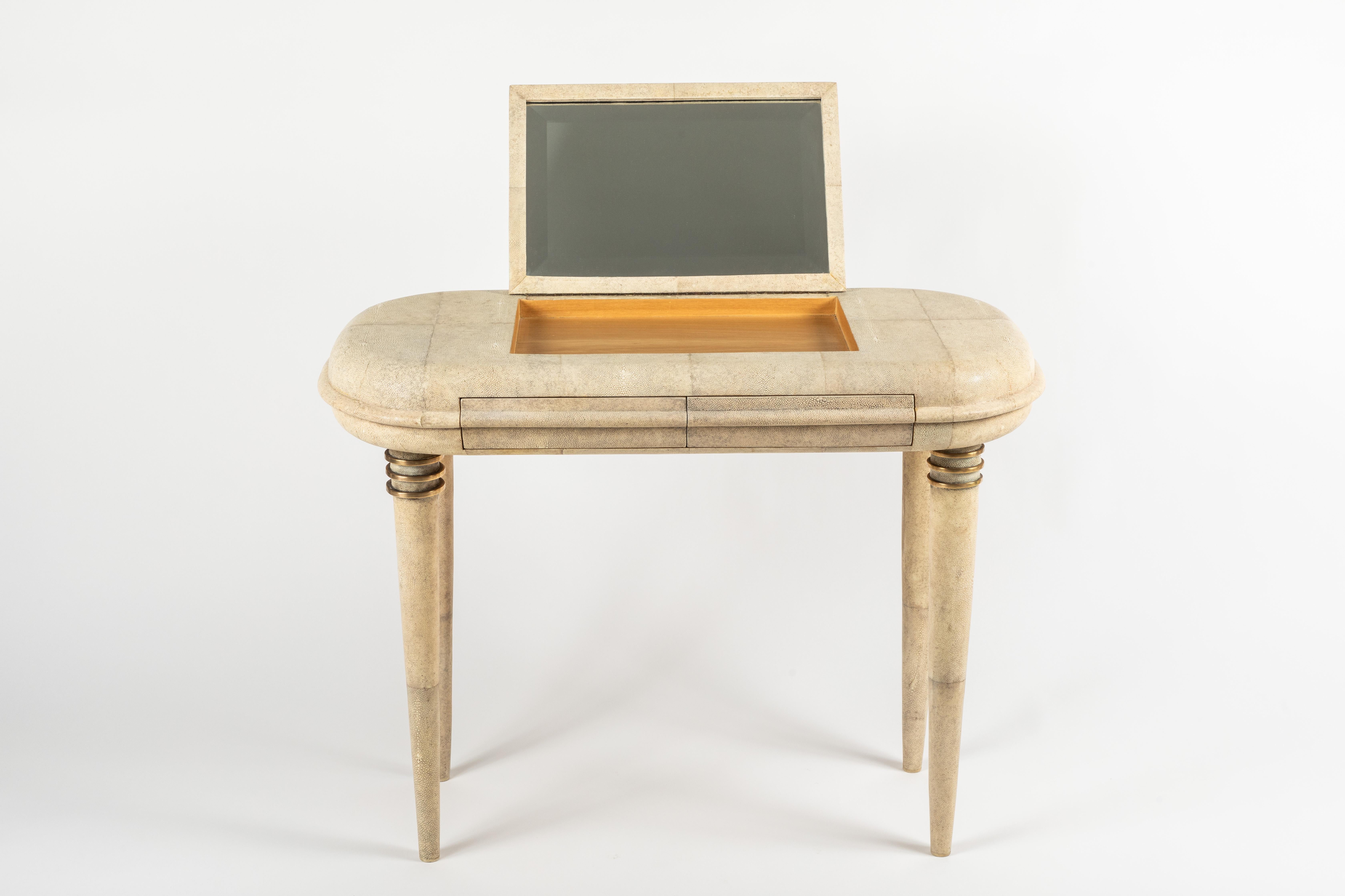 Shagreen Dressing Table and Stool by R&Y Augousti, Paris 3