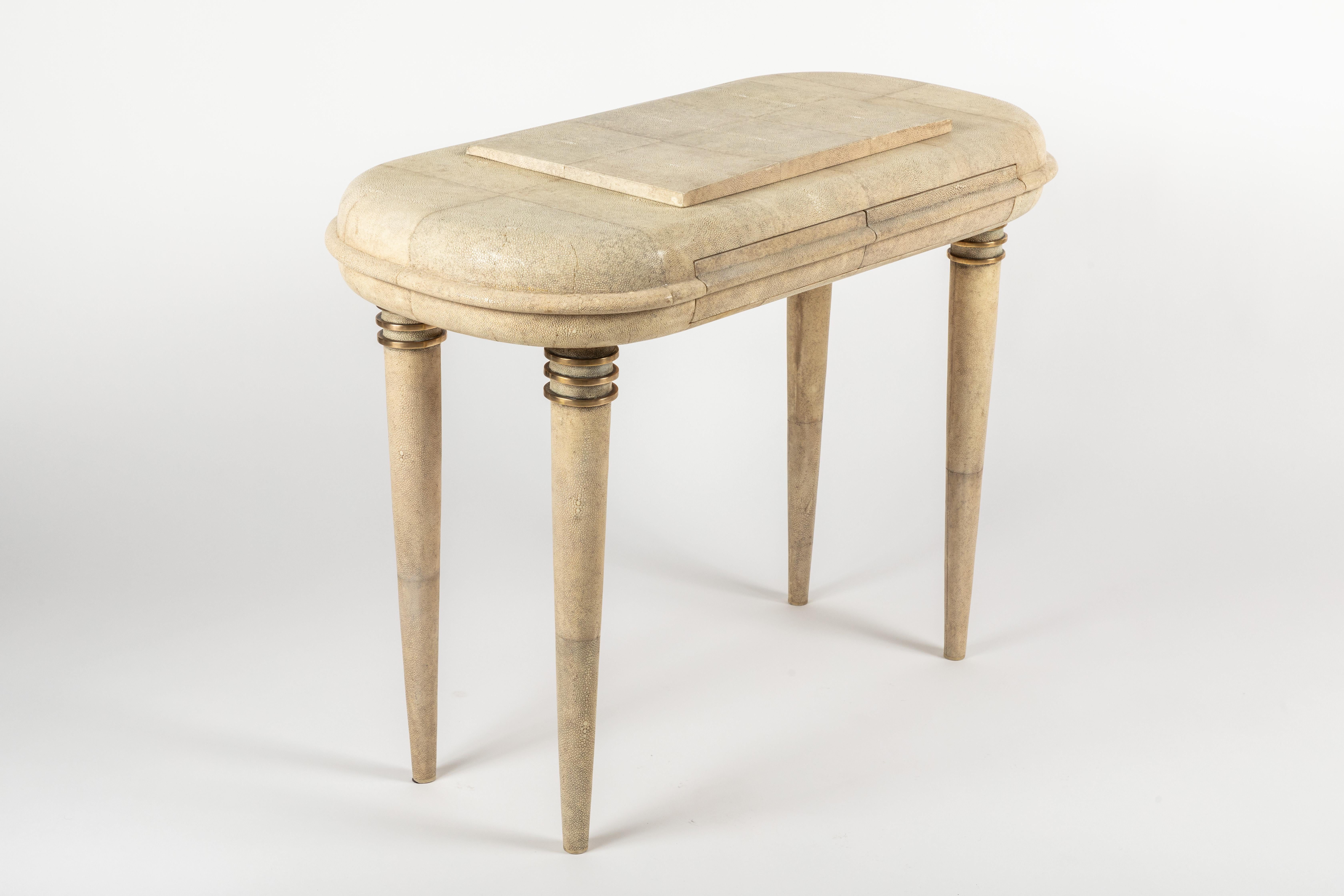 Shagreen Dressing Table and Stool by R&Y Augousti, Paris 7