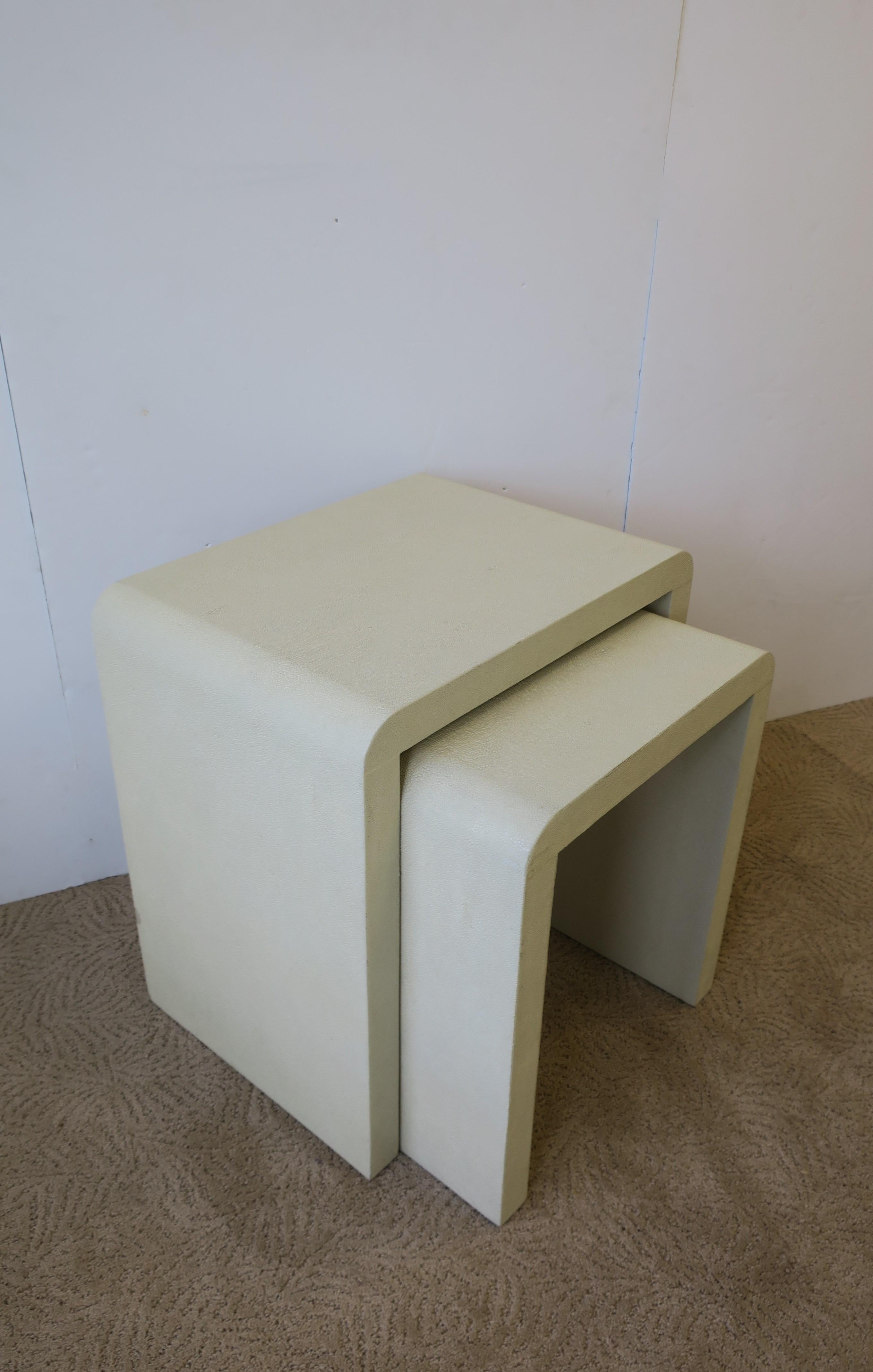 shagreen nesting tables