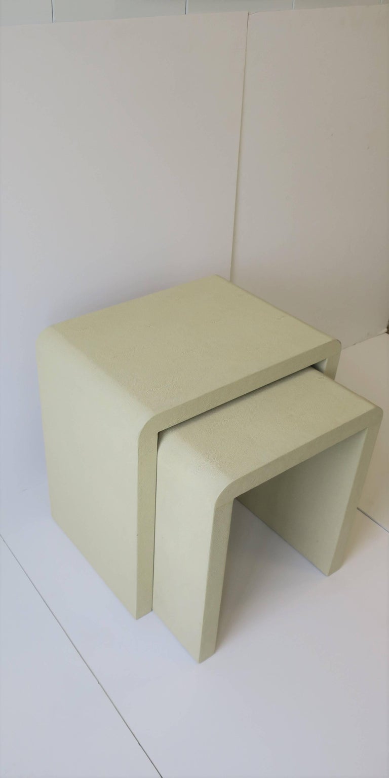 Nesting Tables with Waterfall Edge, Set at 1stDibs