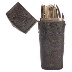 Estuche etui de shagreen, Londres circa 1800.