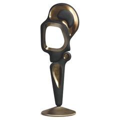 Shagreen Floor Lamp with Bronze-Patina Brass Details by R&Y Augousti