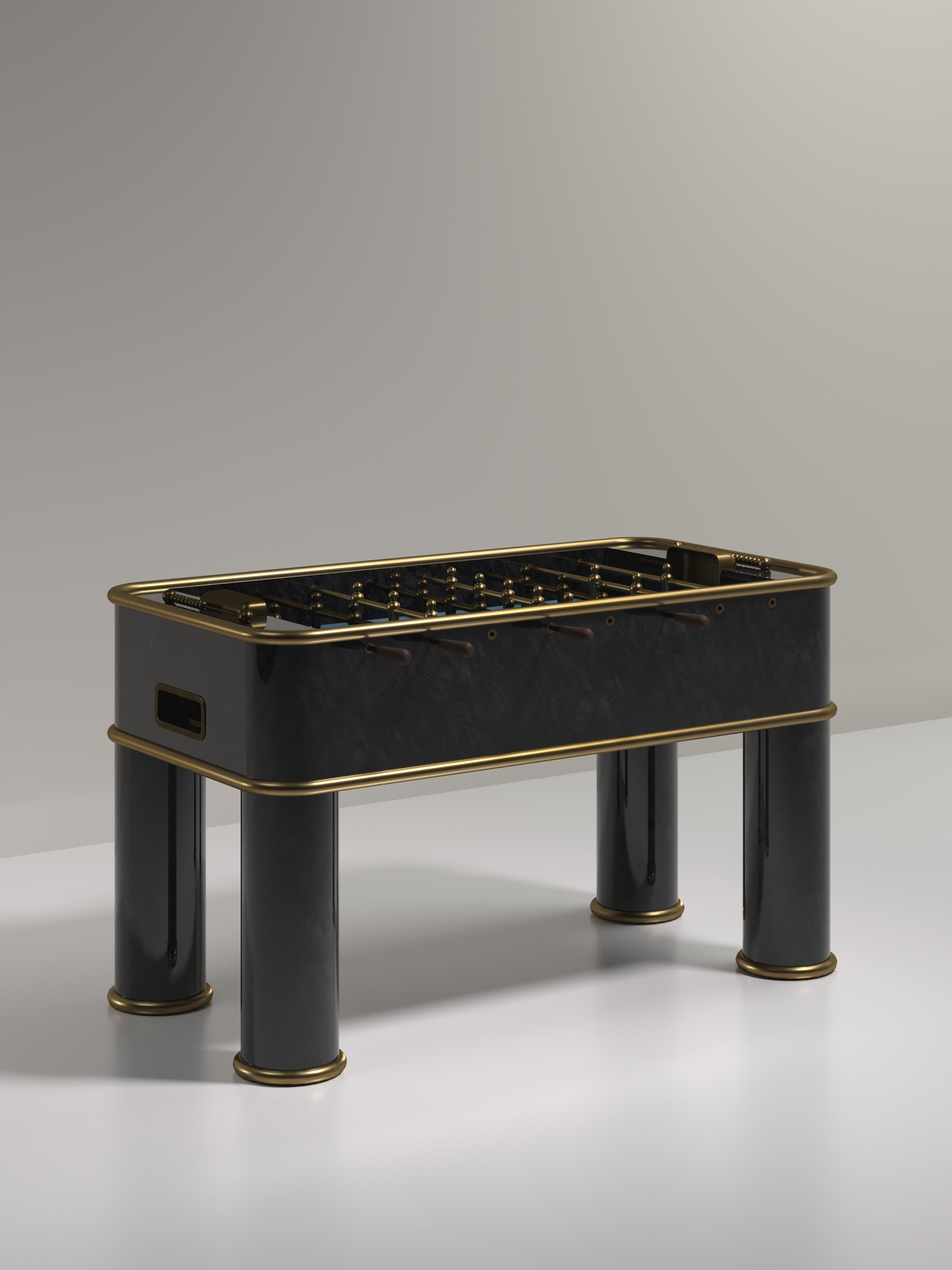 Futbolín de piel de zapa con detalles de latón patinado R&Y Augousti en Nuevo estado para la venta en New York, NY