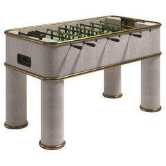 Foosballtisch aus Chagrinleder mit Bronze-Patina-Messing-Akzenten R&Y Augousti
