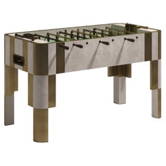 Foosballtisch aus Chagrinleder mit Bronze-Patina-Messing-Akzenten R&Y Augousti