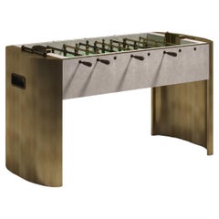 Foosballtisch aus Chagrinleder mit Bronze-Patina-Messing-Akzenten R&Y Augousti