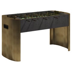 Foosballtisch aus Chagrinleder mit Bronze-Patina-Messing-Akzenten R&Y Augousti