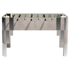 Shagreen Foosball Table with Polished Stainless Steel Accents R&Y Augousti
