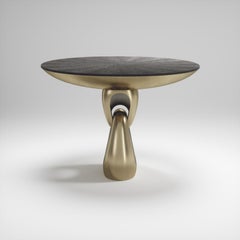 Shagreen-Spieltisch mit Bronze-Patina-Messing-Akzenten R&Y Augousti