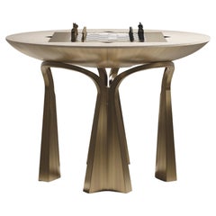 Shagreen-Spieltisch mit Bronze-Patina-Messing-Akzenten R&Y Augousti