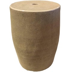 Shagreen Garden Stool or Bench, Taupe