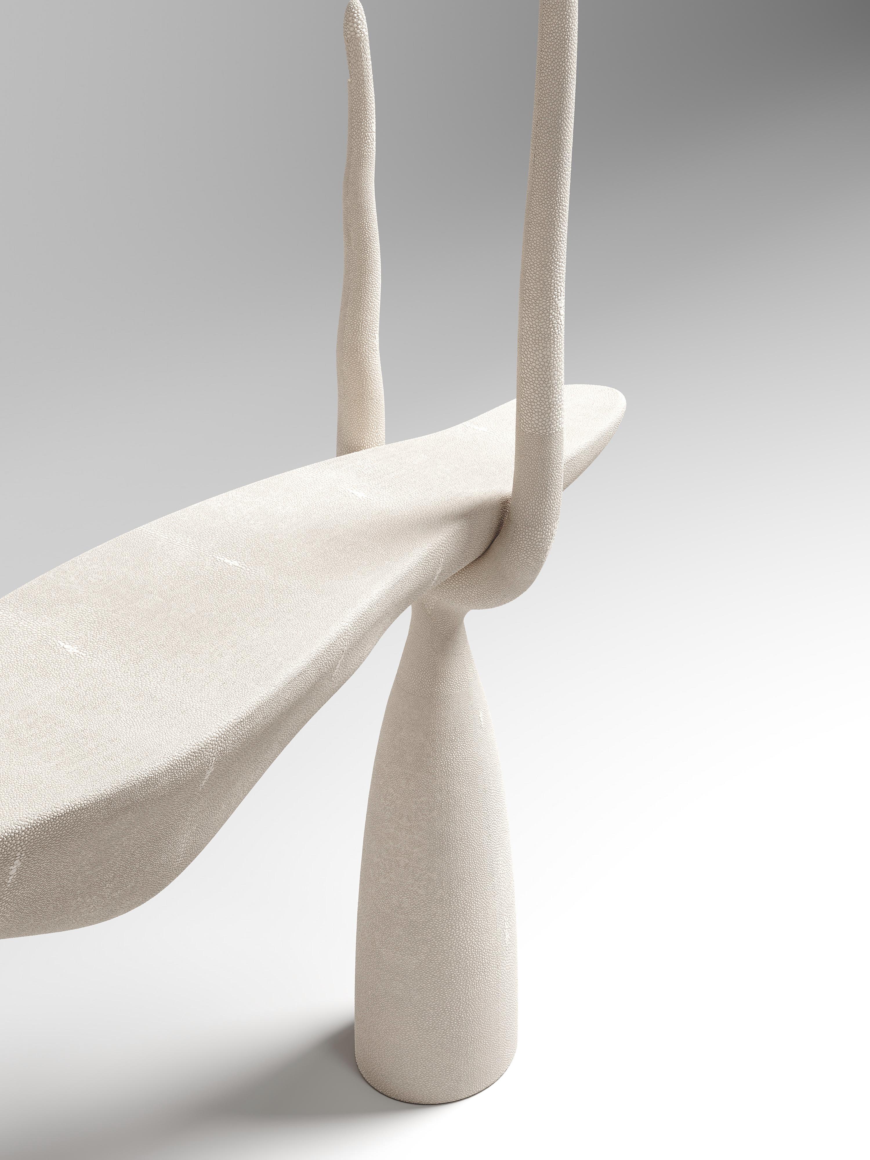 Philippine Shagreen Inlaid Sylvie Console by R&Y Augousti For Sale