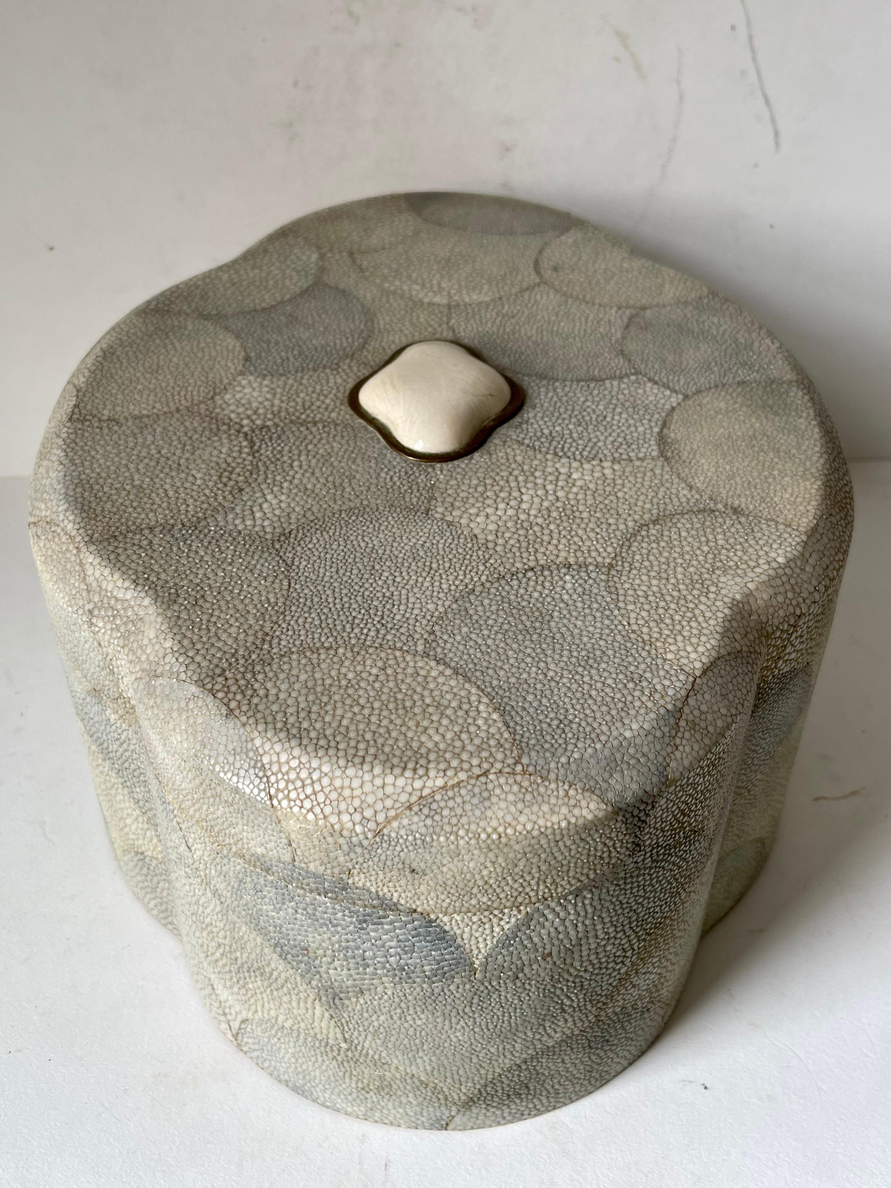 Shagreen Jewelry Box In Fair Condition In North Miami, FL