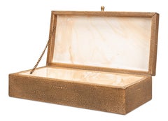 Shagreen-Leder-Box-Set in Tawny-Braun, 2er-Set