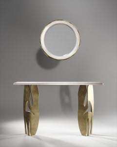 Shagreen Mirror with a Bronze-Patina Brass Frame by R&Y Augousti