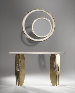Shagreen Mirror with a Bronze-Patina Brass Frame by R&Y Augousti