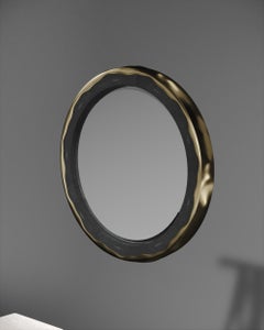 Shagreen Mirror with a Bronze-Patina Brass Frame by R&Y Augousti