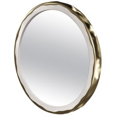 Shagreen Mirror with a Bronze-Patina Brass Frame by R&Y Augousti