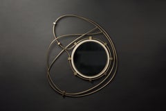 Shagreen Mirror with Bronze-Patina Brass Details by Kifu Paris