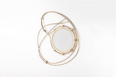 Shagreen Mirror with Bronze-Patina Brass Details by Kifu Paris