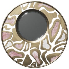 Shagreen Mirror with Bronze-Patina Brass Details by Kifu Paris