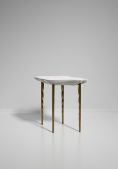 Beistelltische aus Chagrin mit Bronze-Patina-Messing-Details von R&Y Augousti