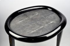 Shagreen Nesting Tables with Shell Marquetry and Parchment Feet by Ginger Brown