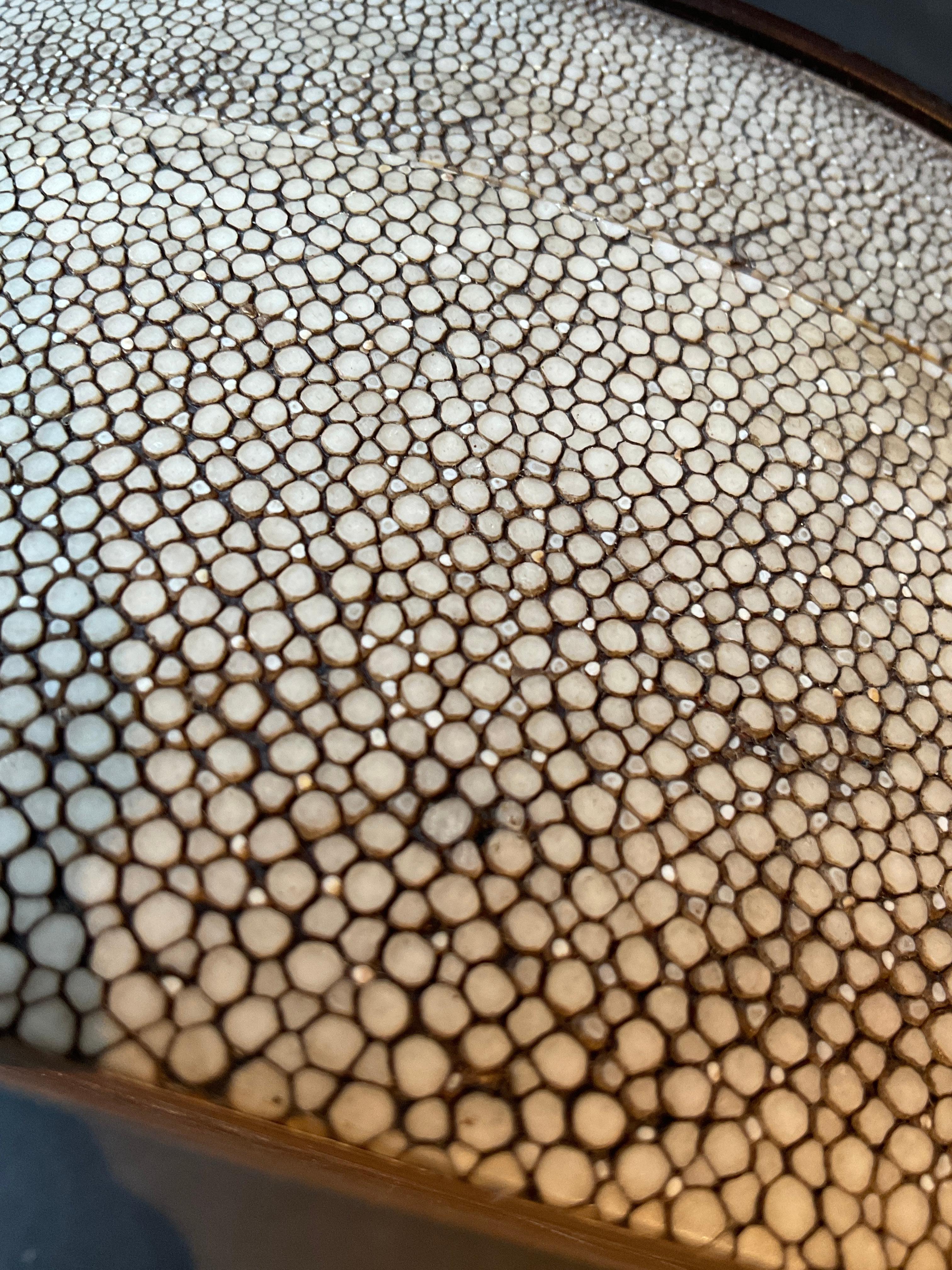 Shagreen Oval Box For Sale 4