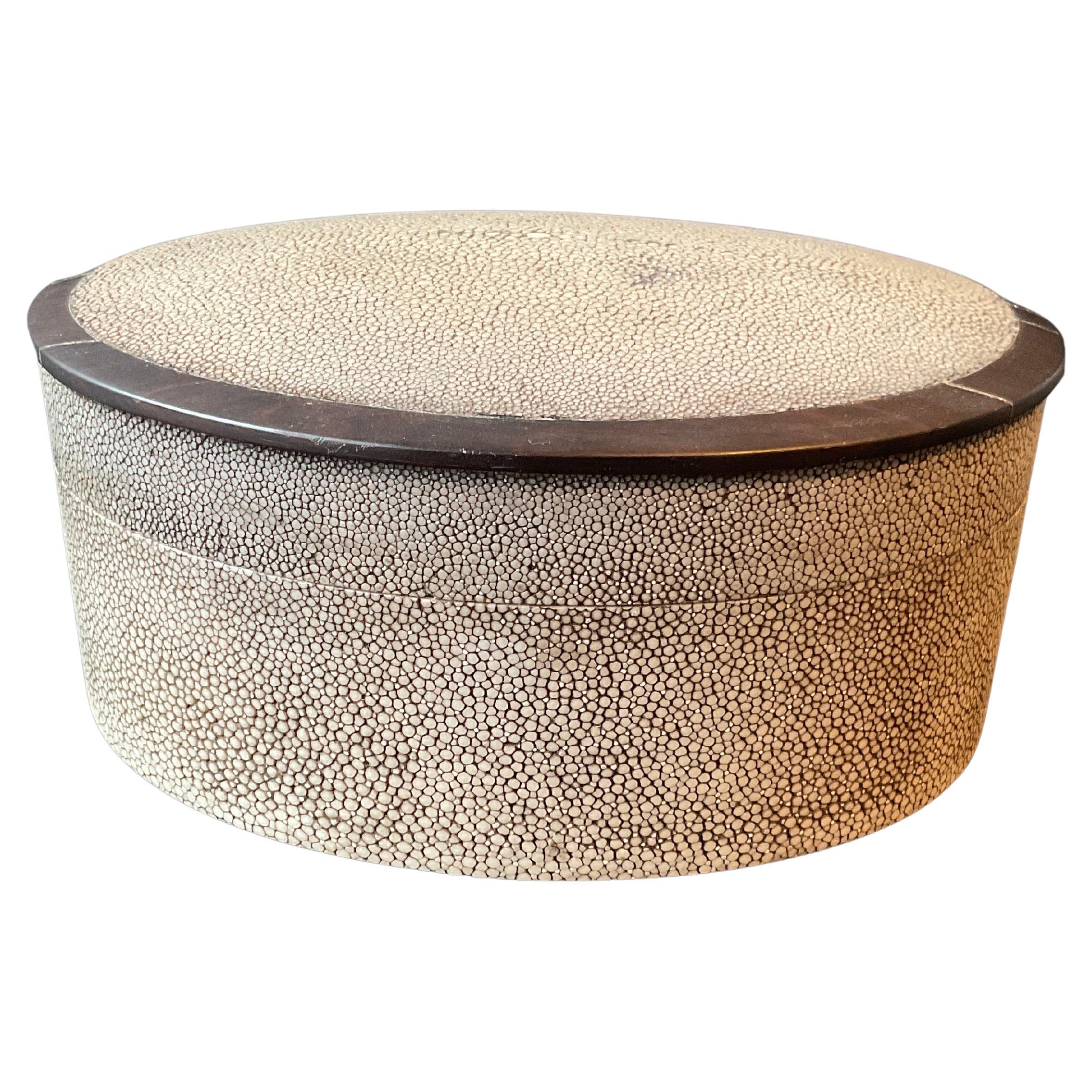 Shagreen Oval Box For Sale
