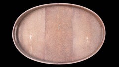 Shagreen Oval Brown Tray