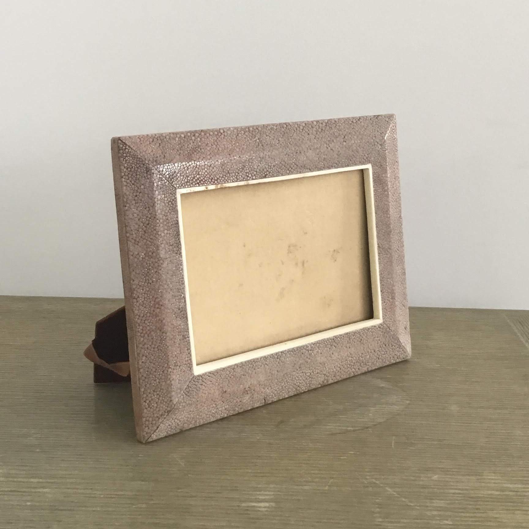 Shagreen Picture Frame In Distressed Condition For Sale In New York, NY