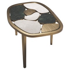 Shagreen, Quartz & Onyx Nesting Coffee Table with Brass Details by Kifu Paris