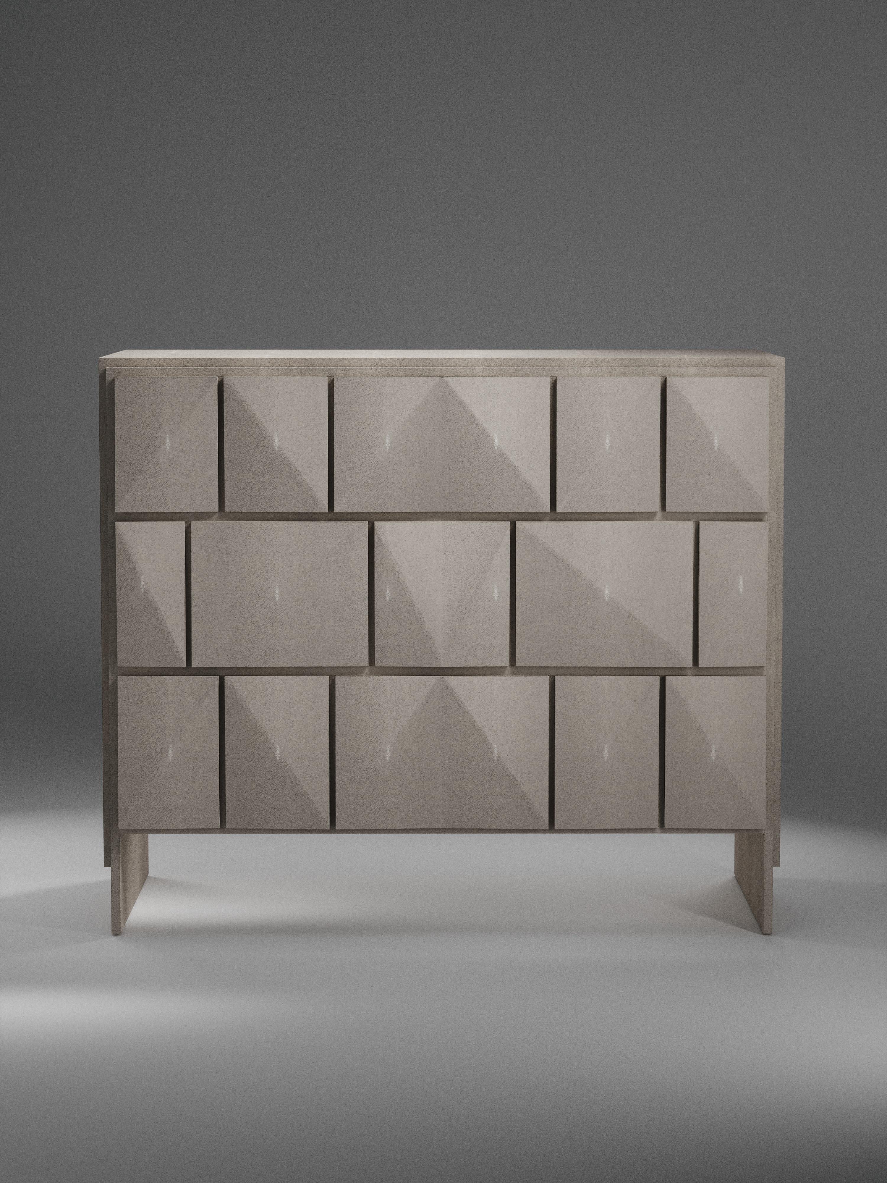 Shagreen Rhomboid Chest of Drawers by R&Y Augousti For Sale 2