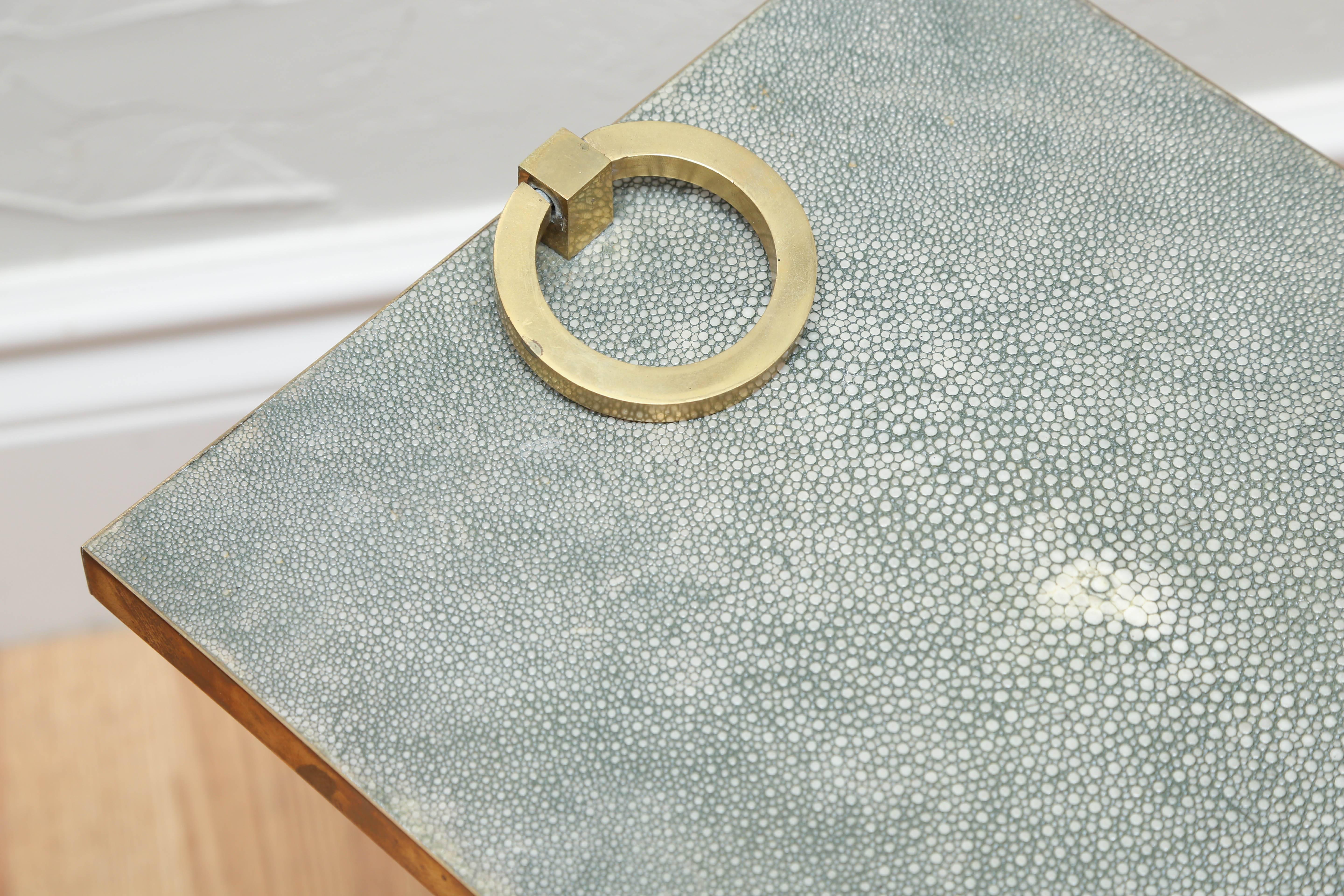 Shagreen Side Table In Good Condition In West Palm Beach, FL