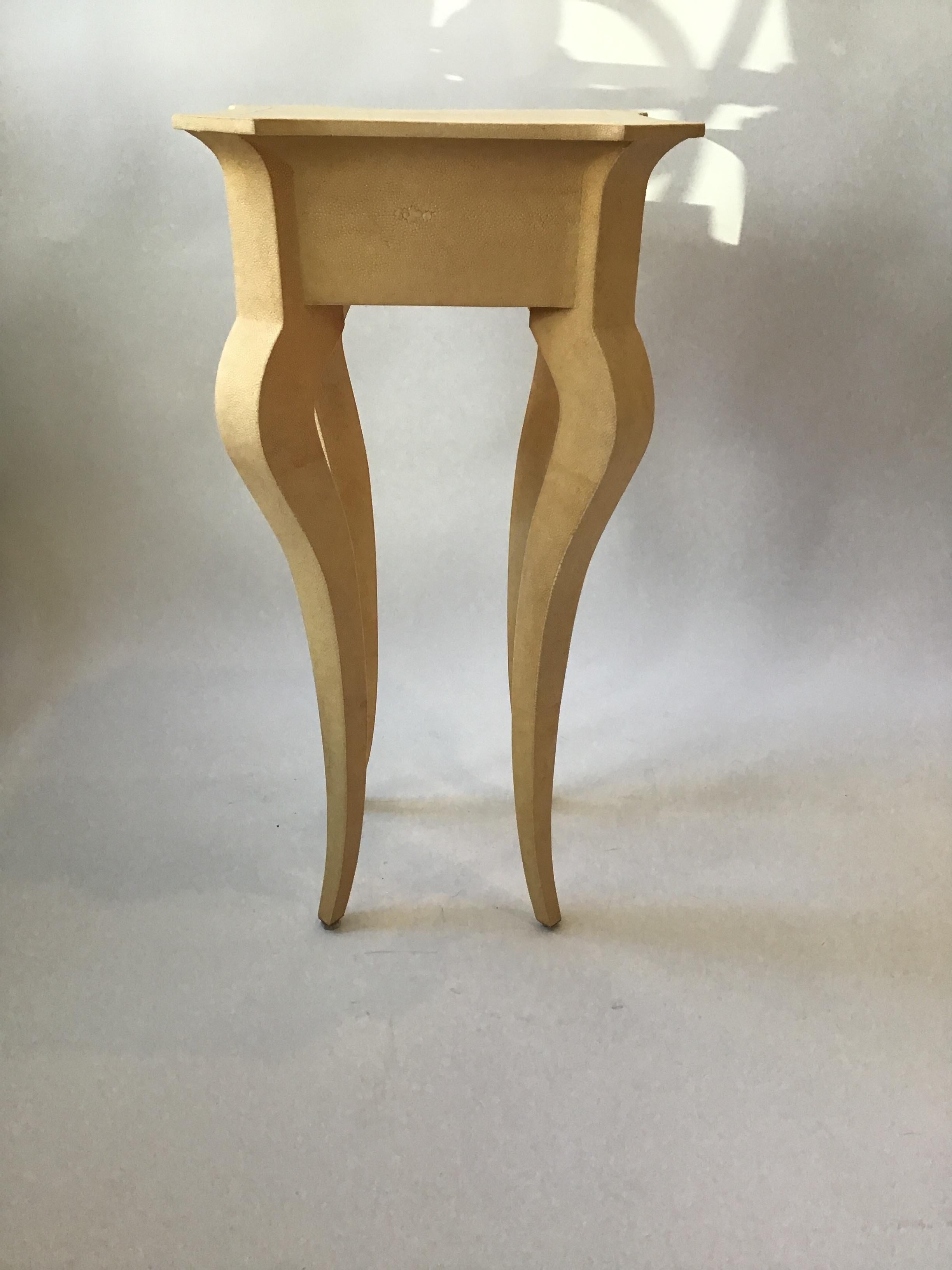 Contemporary Shagreen Side Table For Sale