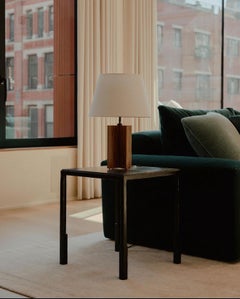 Shagreen Side Table Modern Geometric Stark Thick Handmade Blackened Steel Waxed
