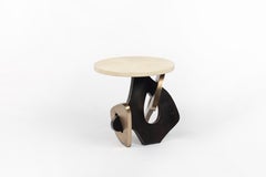 Shagreen Side Table with Bronze Patina Brass Details by Kifu Paris