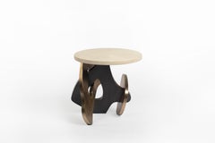 Shagreen Side Table with Bronze Patina Brass Details by Kifu Paris