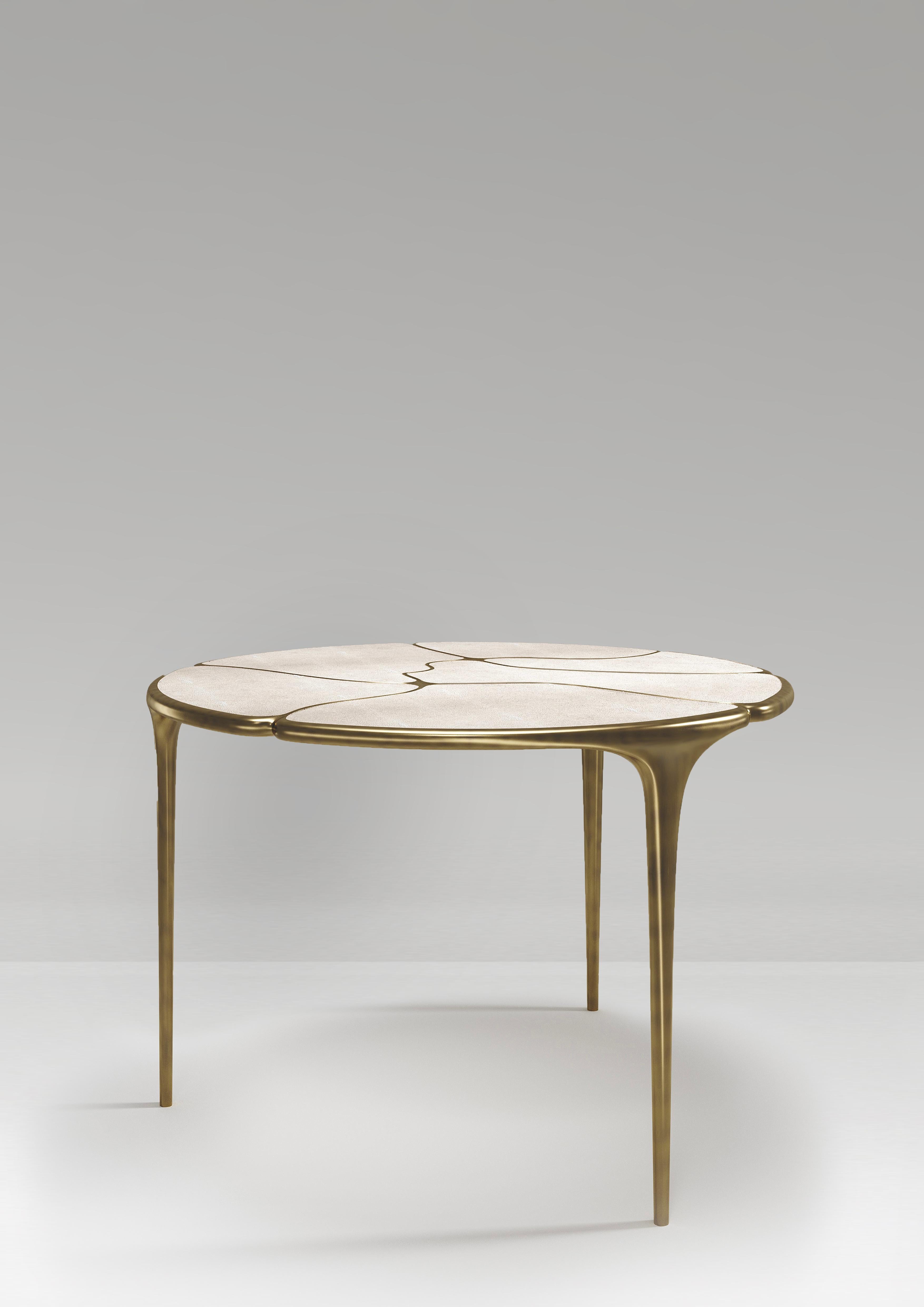 Shagreen Nesting Tables mit Bronze-Patina-Messing-Details von R&Y Augousti im Angebot 3