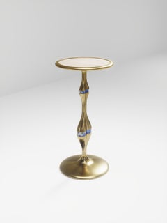 Shagreen Side Table with Bronze-Patina Brass Details by R&Y Augousti