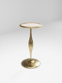 Shagreen Side Table with Bronze-Patina Brass Details by R&Y Augousti