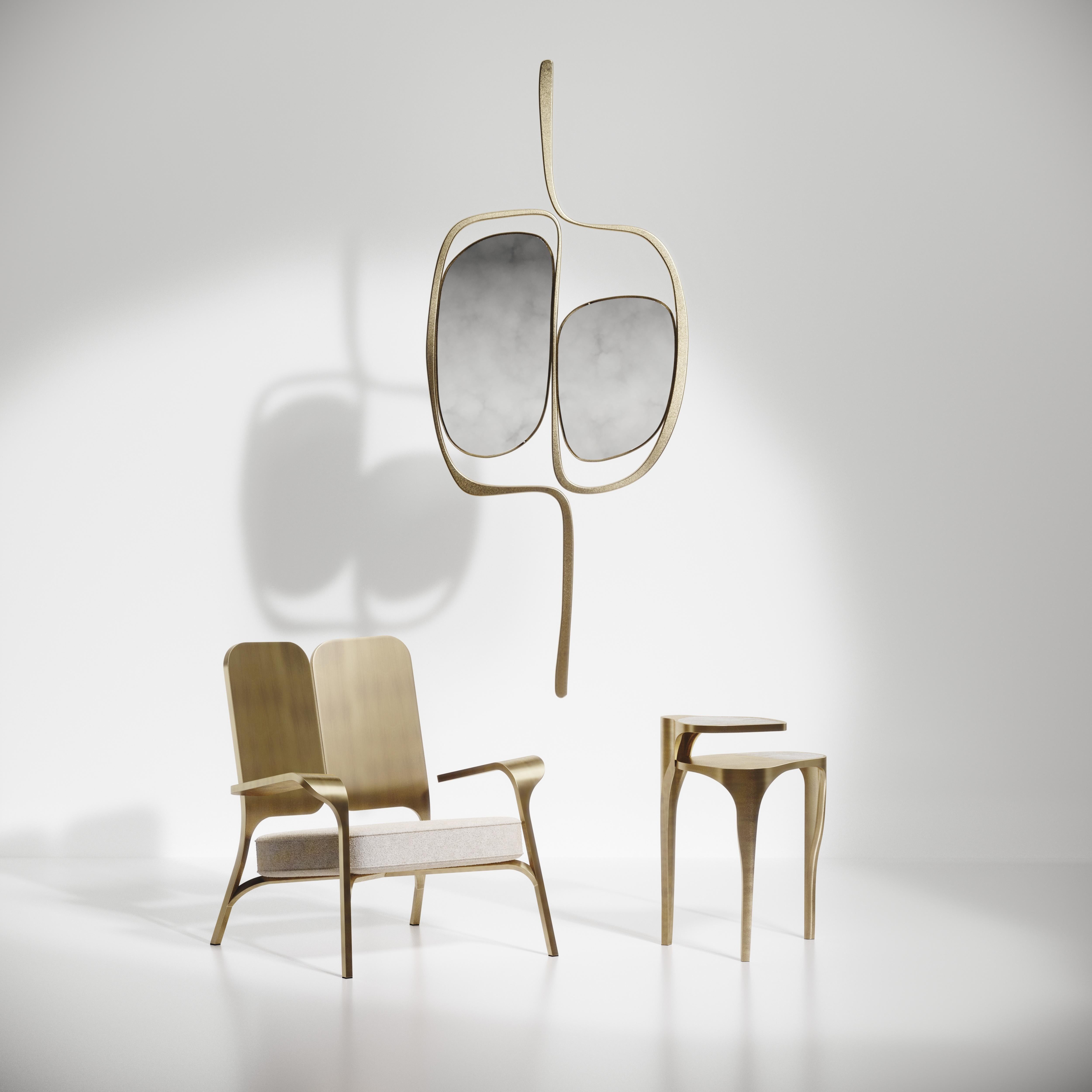 XXIe siècle et contemporain Table d'appoint en galuchat avec détails en laiton bronze-patina de R&Y Augousti en vente