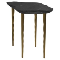 Table d'appoint en galuchat avec détails en laiton patiné par R&Y Augousti