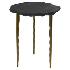 Table d'appoint en galuchat avec détails en laiton patiné par R&Y Augousti