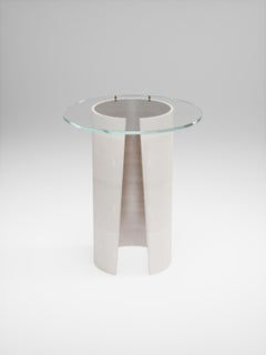 Shagreen Side Table with Glass Top by R&Y Augousti