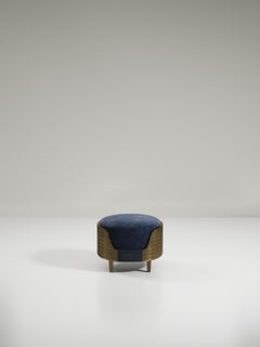 Shagreen-Hocker mit Bronze-Patina-Messingdetails von R&Y Augousti