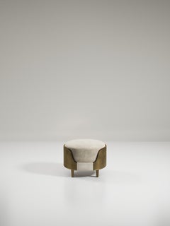 Shagreen Stool with Bronze-Patina Brass Details by R&Y Augousti