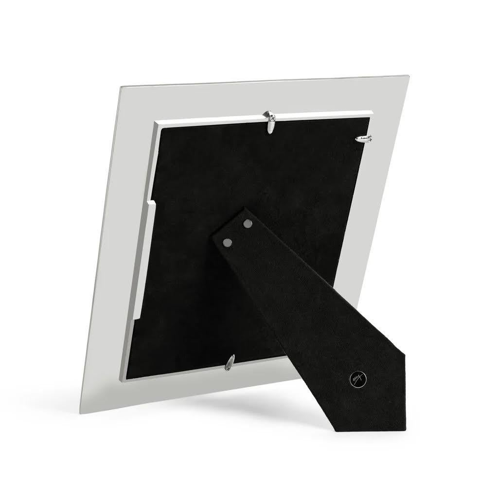 Modern Shagreen-Style Nickel-Plated Steel Frame For Sale